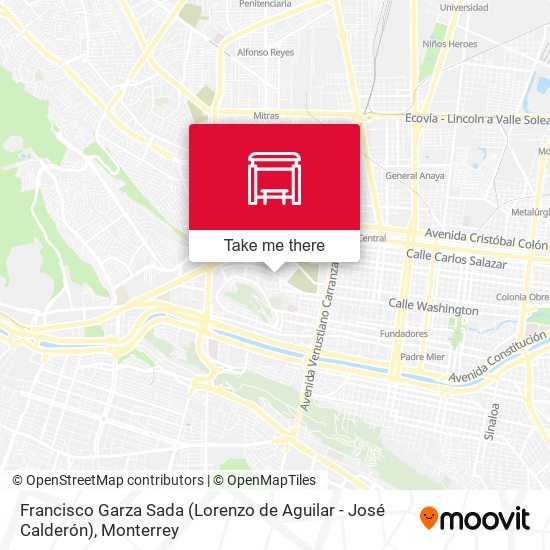 Francisco Garza Sada (Lorenzo de Aguilar - José Calderón) map