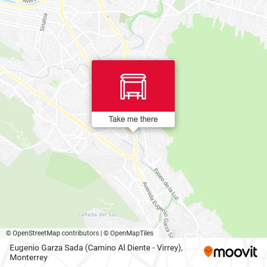 Eugenio Garza Sada (Camino Al Diente - Virrey) map