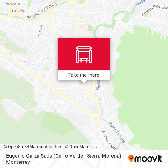 Mapa de Eugenio Garza Sada (Cerro Verde - Sierra Morena)