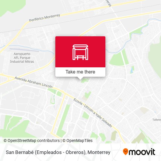 San Bernabé (Empleados - Obreros) map