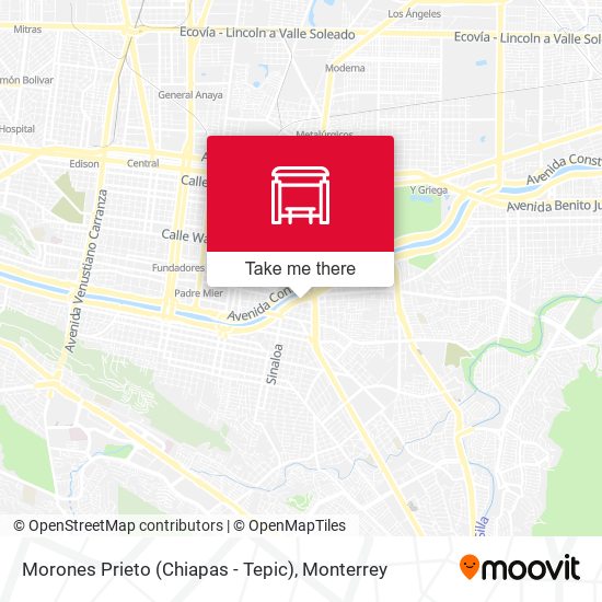 Mapa de Morones Prieto (Chiapas - Tepic)