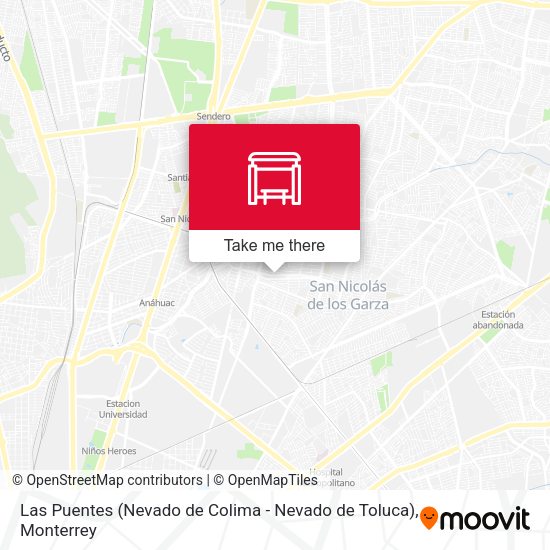 Las Puentes (Nevado de Colima - Nevado de Toluca) map