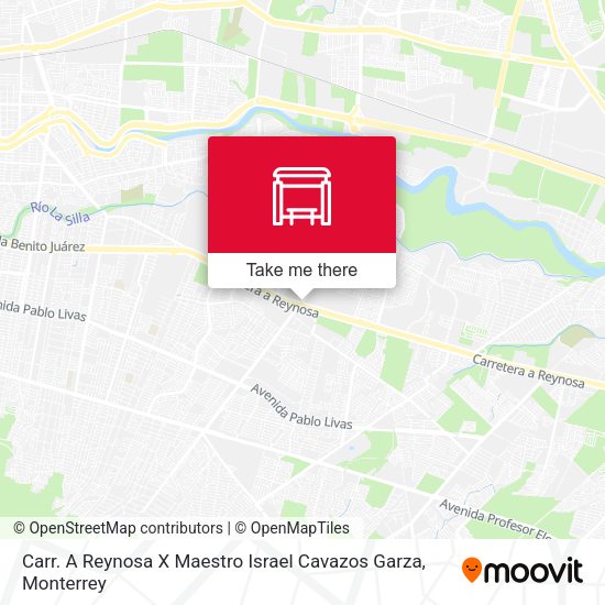 Mapa de Carr. A Reynosa X Maestro Israel Cavazos Garza