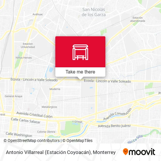 Antonio Villarreal (Estación Coyoacán) map