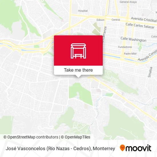 Mapa de José Vasconcelos (Río Nazas - Cedros)