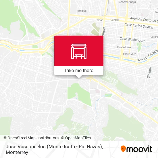Mapa de José Vasconcelos (Monte Icotu - Río Nazas)