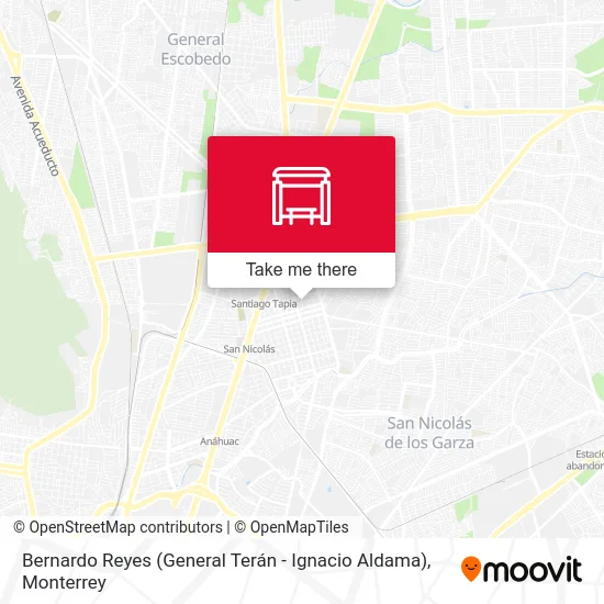 Mapa de Bernardo Reyes (General Terán - Ignacio Aldama)