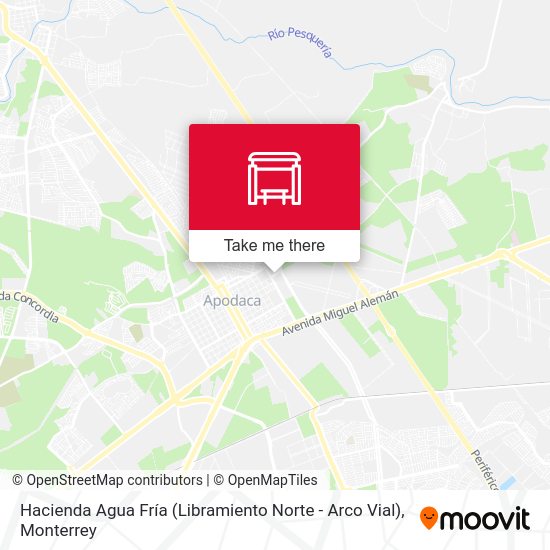 Mapa de Hacienda Agua Fría (Libramiento Norte - Arco Vial)