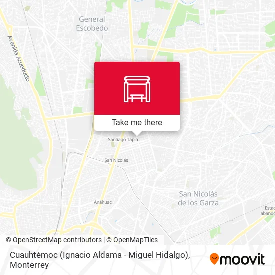 Mapa de Cuauhtémoc (Ignacio Aldama - Miguel Hidalgo)