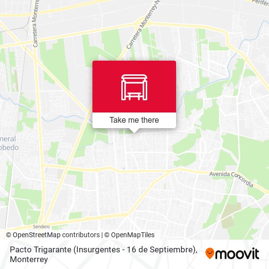 Mapa de Pacto Trigarante (Insurgentes - 16 de Septiembre)