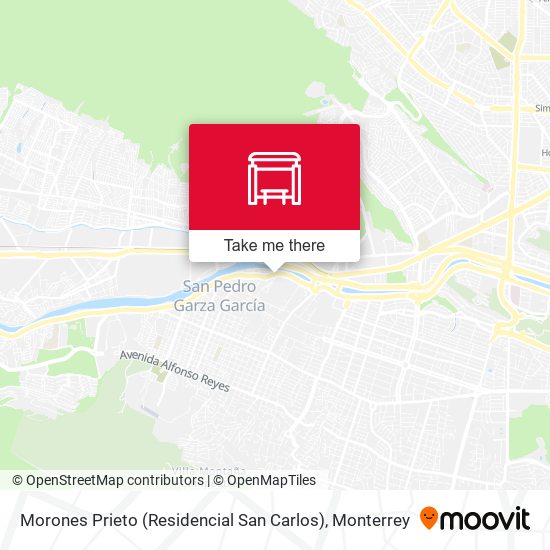 Morones Prieto (Residencial San Carlos) map