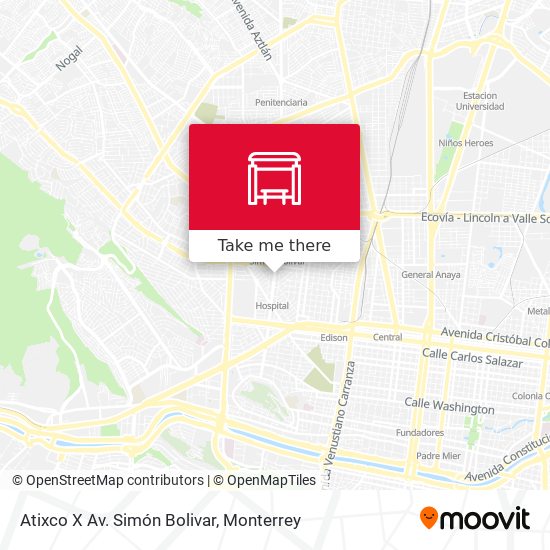 Mapa de Atixco X Av. Simón Bolivar