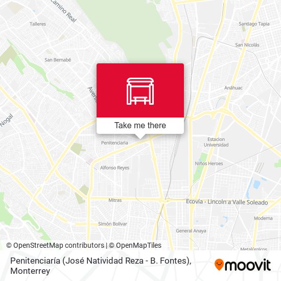 Penitenciaría (José Natividad Reza - B. Fontes) map