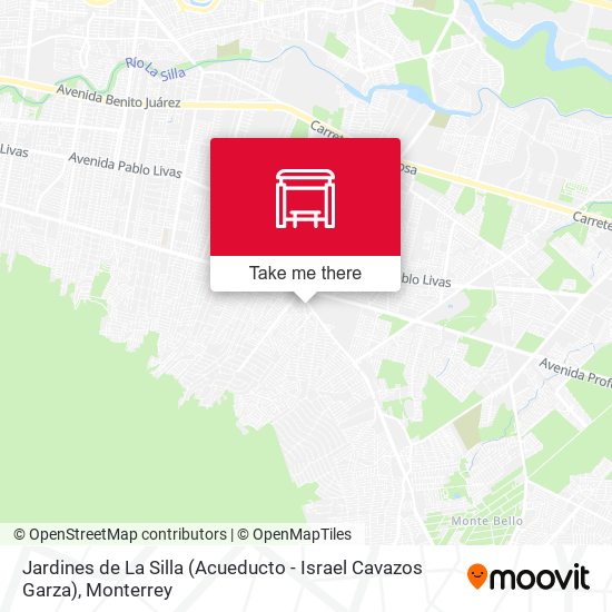 Mapa de Jardines de La Silla (Acueducto - Israel Cavazos Garza)