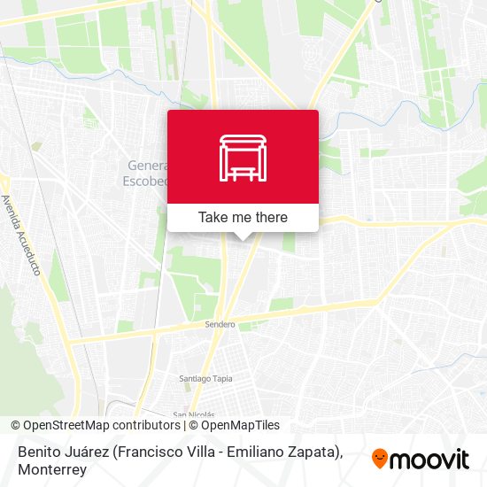 Benito Juárez (Francisco Villa - Emiliano Zapata) map