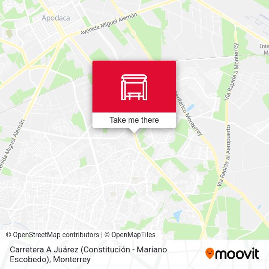 Mapa de Carretera A Juárez (Constitución - Mariano Escobedo)