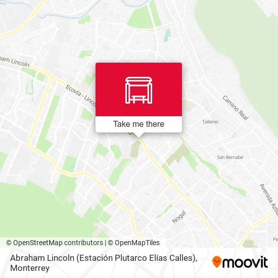 Mapa de Abraham Lincoln (Estación Plutarco Elías Calles)