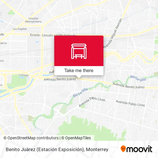 Mapa de Benito Juárez (Estación Exposición)