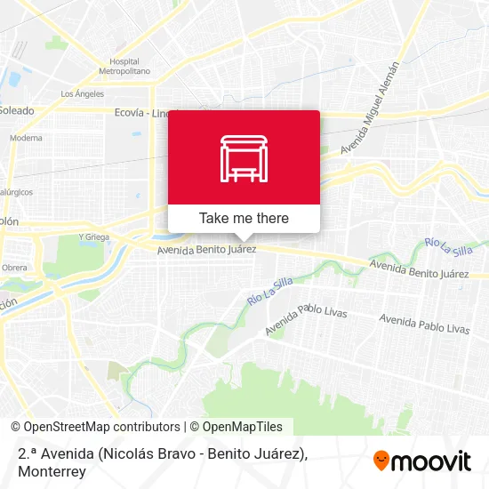 2.ª Avenida (Nicolás Bravo - Benito Juárez) map