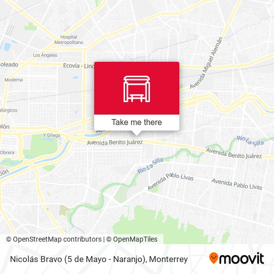 Mapa de Nicolás Bravo (5 de Mayo - Naranjo)