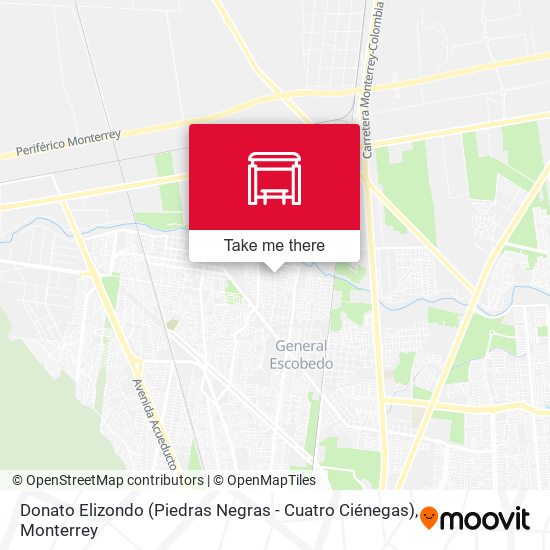 Mapa de Donato Elizondo (Piedras Negras - Cuatro Ciénegas)