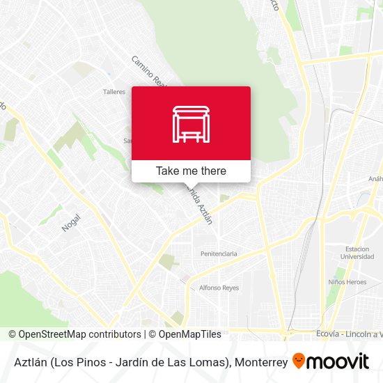 Aztlán (Los Pinos - Jardín de Las Lomas) map