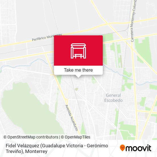 Fidel Velázquez (Guadalupe Victoria - Gerónimo Treviño) map