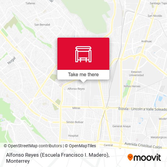 Mapa de Alfonso Reyes (Escuela Francisco I. Madero)
