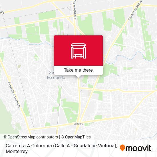 Mapa de Carretera A Colombia (Calle A - Guadalupe Victoria)
