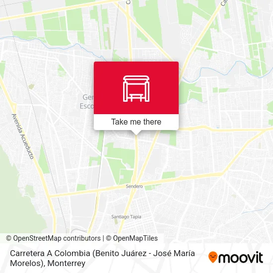Mapa de Carretera A Colombia (Benito Juárez - José María Morelos)