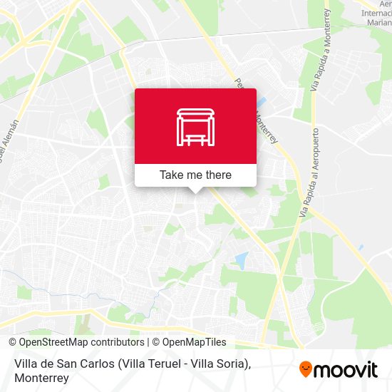 Mapa de Villa de San Carlos (Villa Teruel - Villa Soria)