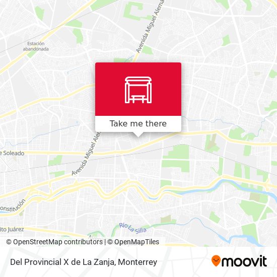 Del Provincial X de La Zanja map