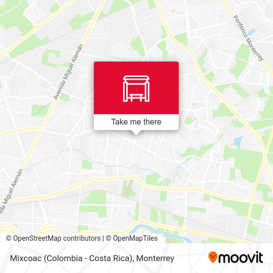 Mixcoac (Colombia - Costa Rica) map