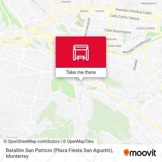 Mapa de Batallón San Patricio (Plaza Fiesta San Agustín)