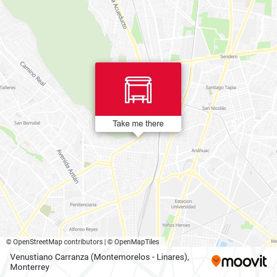 Mapa de Venustiano Carranza (Montemorelos - Linares)