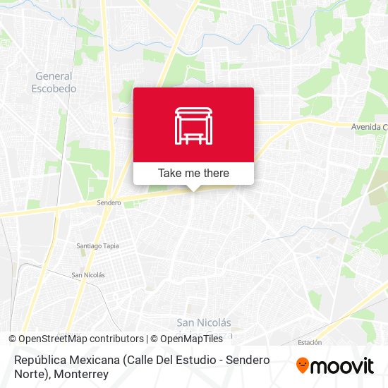 República Mexicana (Calle Del Estudio - Sendero Norte) map