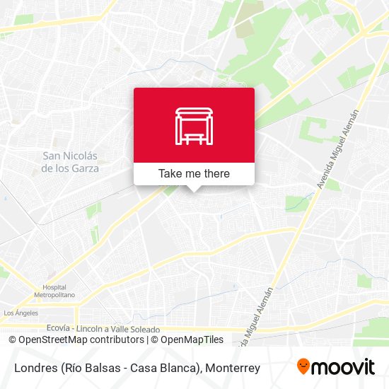 Mapa de Londres (Río Balsas - Casa Blanca)