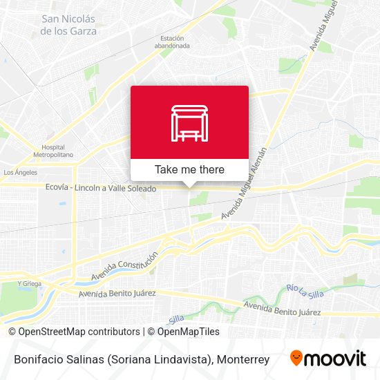 Bonifacio Salinas (Soriana Lindavista) map