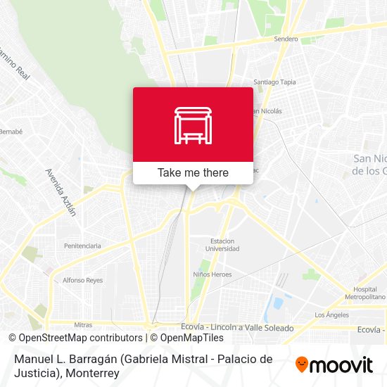 Manuel L. Barragán (Gabriela Mistral - Palacio de Justicia) map