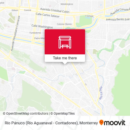 Río Pánuco (Río Aguanaval - Contadores) map