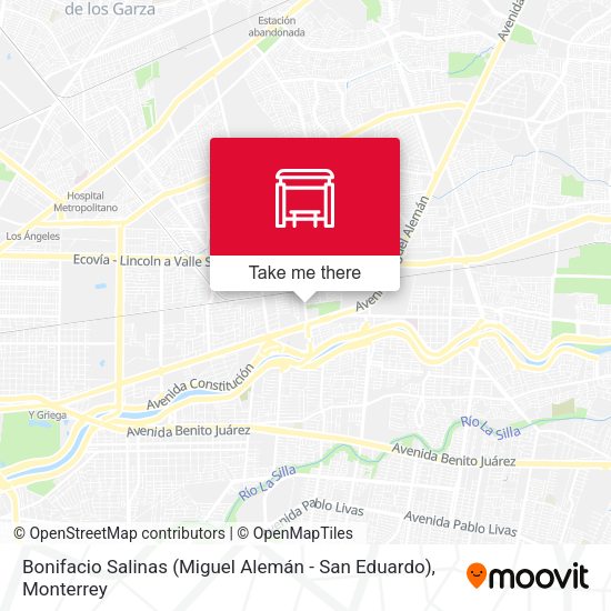 Mapa de Bonifacio Salinas (Miguel Alemán - San Eduardo)