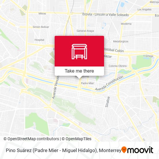 How to get to Av. Pino Suárez X Padre Mier in Monterrey by Bus or Metrorrey?