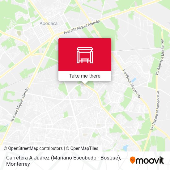 Carretera A Juárez (Mariano Escobedo - Bosque) map