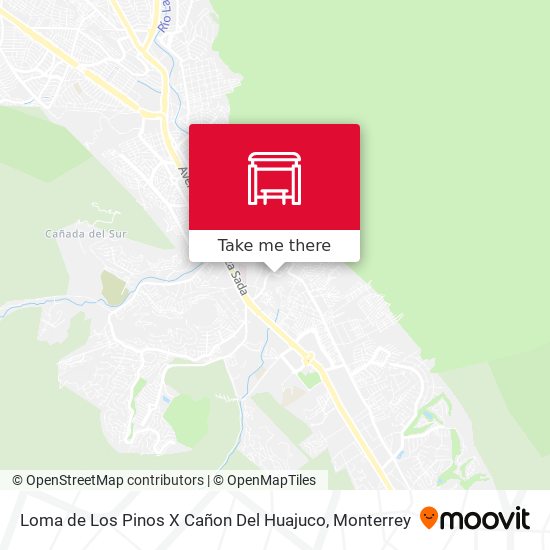 Loma de Los Pinos X Cañon Del Huajuco map