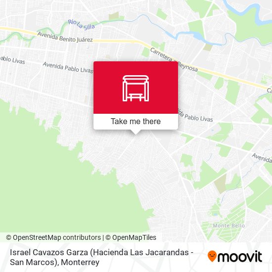 Israel Cavazos Garza (Hacienda Las Jacarandas - San Marcos) map