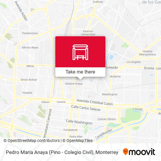 Pedro María Anaya (Pino - Colegio Civil) map