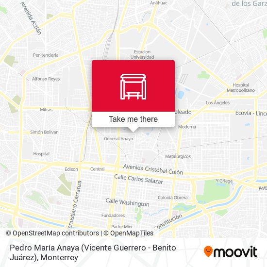 Mapa de Pedro María Anaya (Vicente Guerrero - Benito Juárez)