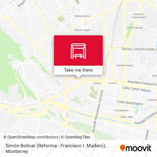Simón Bolívar (Reforma - Francisco I. Madero) map