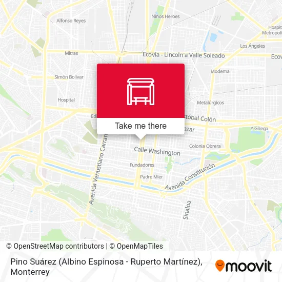 Pino Suárez (Albino Espinosa - Ruperto Martínez) map