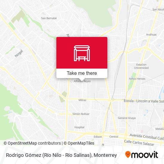 Rodrigo Gómez (Río Nilo - Río Salinas) map